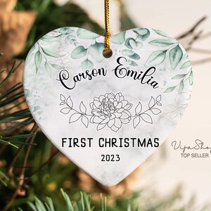 Baby&#39;s First Christmas Ornament - Personalized First Christmas Cute Ornament