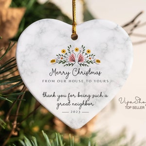 Weihnachtsverzierung für Nachbarn, Nachbarweihnachtsgeschenk, Nachbarverzierung, Wertschätzung und danke Geschenke für Nachbar