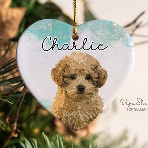 Custom Pet Ornament Using Pet Photos, Personalized Christmas Pet Face and Name Ornaments, Personalized Ceramic Ornaments