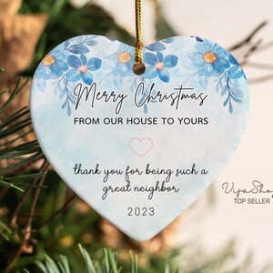 Weihnachtsschmuck für Nachbar, Danke Geschenk, Nachbar Weihnachten, Beste Nachbar Geschenk, Weihnachtsgeschenk, Nebenan, Nachbar Freund