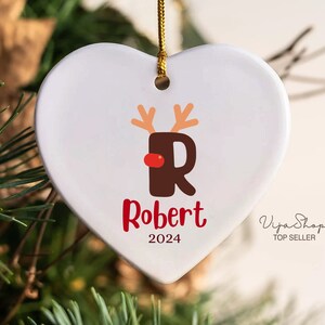 Personalized Name Ornaments, Family Christmas Ornament,Custom Initial Ornament, Christmas Gift,Monogram Alphabet Ornament,Family Keepsake