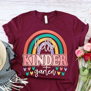Kindergarten Outfit, Hallo Kindergarten Shirt, Erster Schultag Shirt, Zurück in die Schule Shirt, Kindergarten Shirt, Hallo Kindergarten Shirt