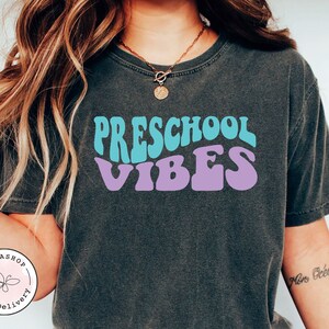 Hello Preschool Vibes, Preschool Shirt, First Day Preschool Shirts, Preschool Teacher, Preschool Tee, Pre-K Tshirt, Hello Pre K