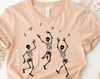 Halloween Party Dancing Skeleton Shirt, Funny Happy Halloween Shirt, Oversized Sweatshirt, Halloween Party Hoodie, Halloween Shirt