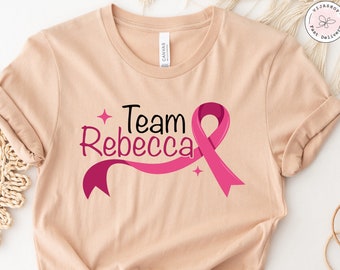 Cancer Awareness T-shirt, Personalized Team Cancer T-shirt , Breast Cancer T-shirt, Motivational T-shirt, Cancer Support Team Shirt,Support