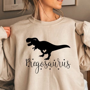 Bluza Pregosaurus Bluza ciążowa Zabawna bluza ciążowa Top ciążowy Nowy prezent ciążowy Nowa mama przyszła mama Koszulka oczekująca dziecka