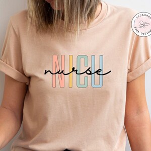 NICU Nurse Rainbow Shirt, Infant Registered Nurse Tee, Neonatal Icu Shirts Neonatal Intensive Care Unit Nurse Appreciation Grad Gifts Retro