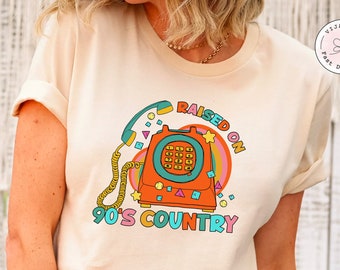 Camiseta "Criado en el country de los 90", camiseta de música country, camiseta de concierto, camiseta country de los 90, camiseta vintage, sudadera country, sudadera de concierto