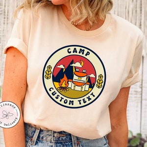 Custom Camping Shirts Family Camp Shirt Friends Camp T Shirt Matching Kids Women Boys Girls Baby Cousin Crew Mountain Vacation Shirts