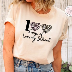 100 Days of School Shirt, 100 Day Shirt, 100th Day Of School Celebration, Student Shirt ,Back to School Leopard Shirt, Gift For Teacher