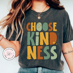Choose Kindness Shirt, Mom Kindness Shirt, Retro graphic Tee, Kindness Tee, Be Kind Shirt, Retro Teacher Shirt, Positive Affirimation tee