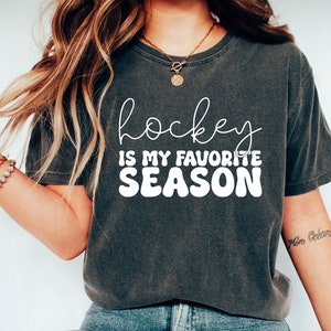 Hockey is my Favorite Season T-shirt Hockey T-shirt Vintage Unisex Women&#39;s Hockey T-shirt Sports Beer football Wine Sunday