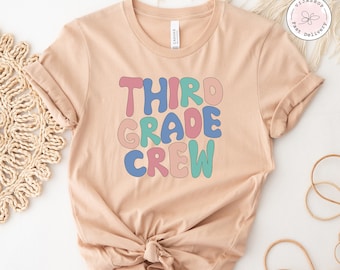 Third Grade Teacher Shirt, Comfort Colors Retro Shirt, Third Grade Crew Tee, Team Third Grade Shirt, 3rd Grade Teacher, Third Grade Gift