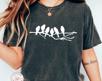 Birds Shirt, Birds on Wire Shirt, Women Bird Shirt, Kids Bird Shirt, Bird Lover Shirt, Bird Gift Shirt, Bird T-Shirt, Birthday Bird Gift