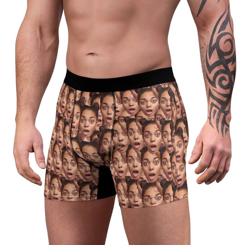 Personalized Men's Briefs Face Underwear Valentines | Etsy