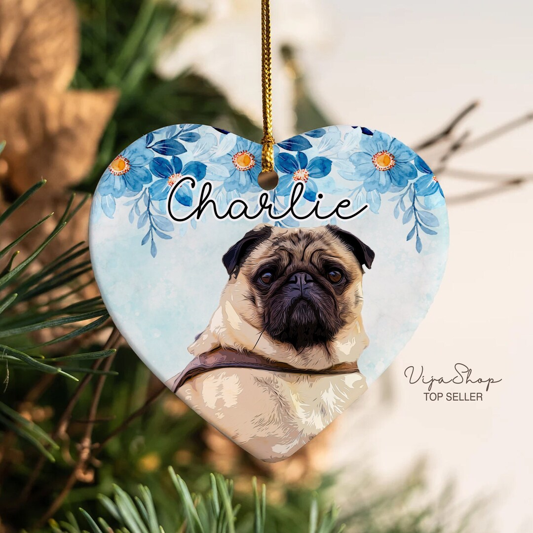 Personalized Pet Ornament Using Pet's Photo + Name - Custom Ornament ...