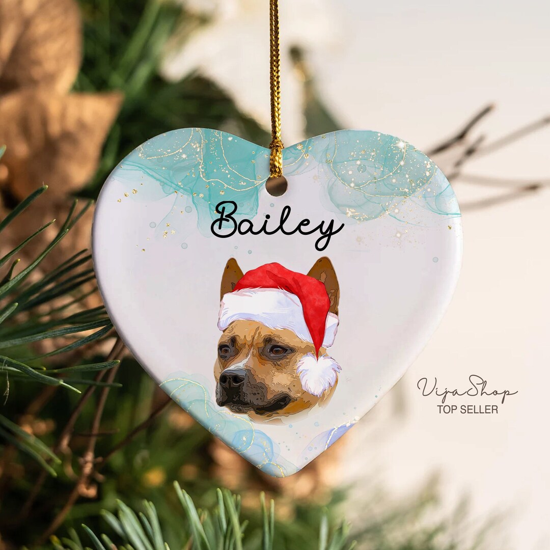 CUSTOM DOG Pet Person Portrait From Photo on Ornament, Personalized ...