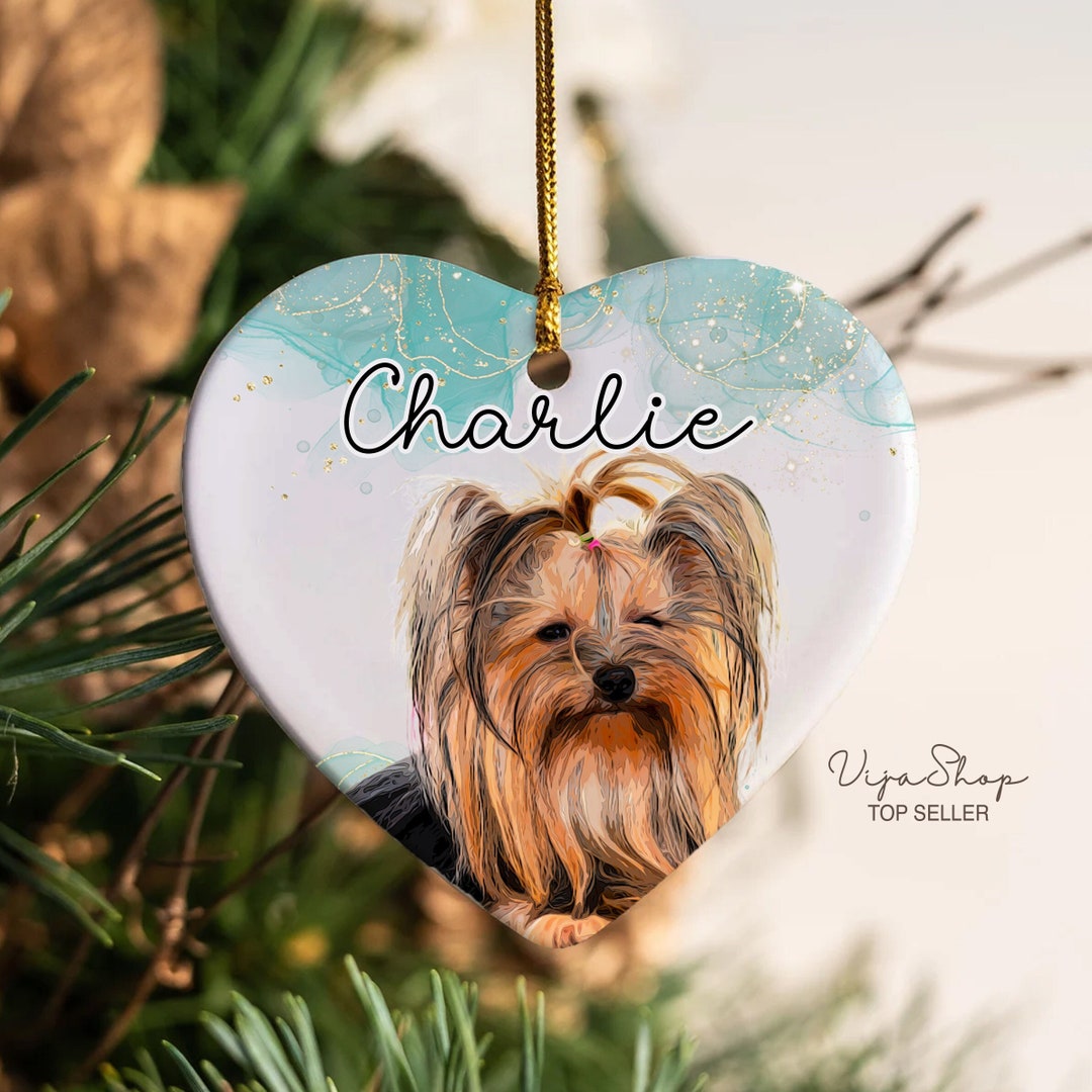 Personalized Pet Ornament Using Pet's Photo + Name - Custom Ornament ...
