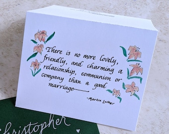 Christian Anniversary Card, Martin Luther quote card, celebrate marriage, Happy Anniversary, Christian greeting cards, Christian greeting