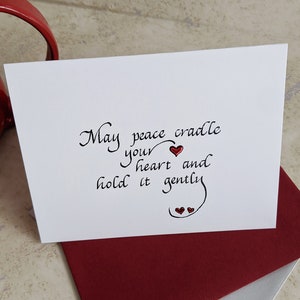 Christian Greeting card, Encouragement Card, Comfort card, thinking of you card, missing you card, Christian Peace, Get well soon card