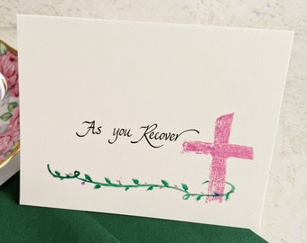 Christian Get Well Card, Christian Card for healing, As you recover, get well soon, Bible verse card, Scripture verse card, wishing you well