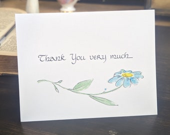 Christian Thank you card, Thank you notes, thinking of you card, card of thanks, sending gratitude, handmade cards, calligraphy cards