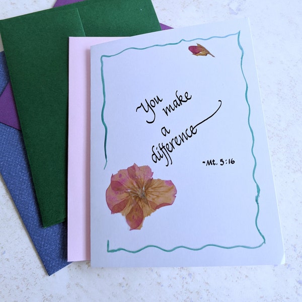 Christian Thank You Note, Bible Verse card, Scripture verse card, Jesus card, Christian appreciation, Thank you card, Christian Greetings