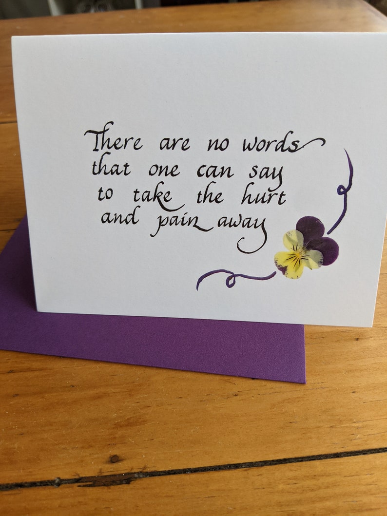 Thinking Of You At This Difficult Time Sympathy Card Thinking of you at this difficult time Care | Etsy