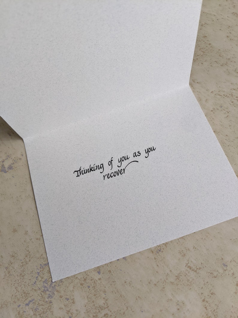 Get Well Card, Get Well Soon Card, Recovery Card, Thinking of You Card ...