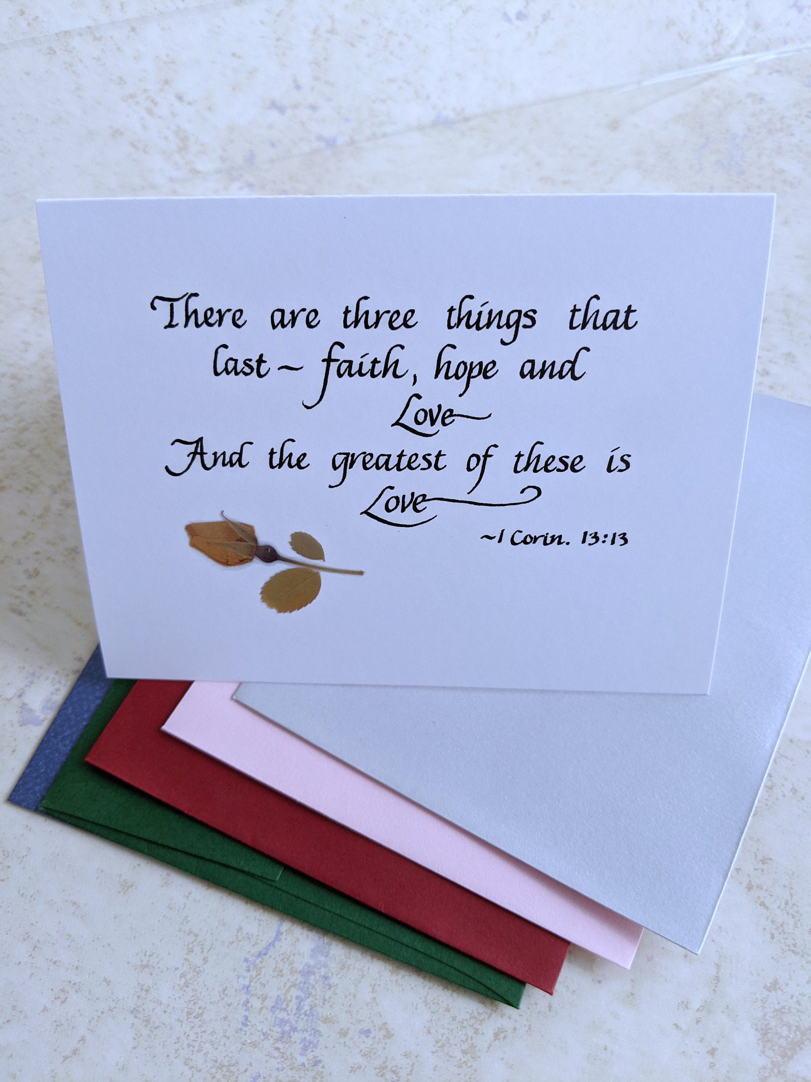 Christian Wedding Card, Scripture Verse Wedding Card, Bible Verse