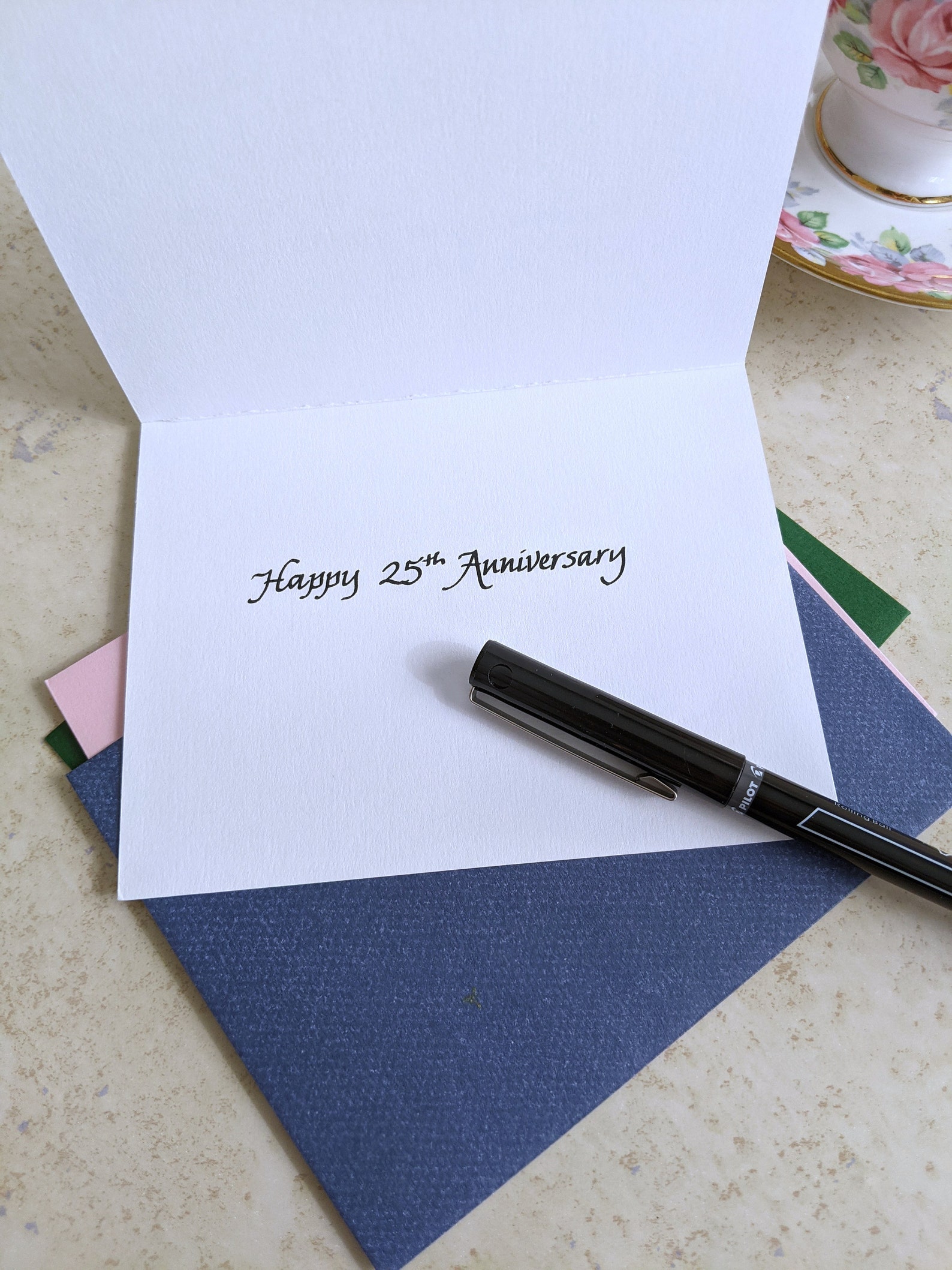 25th Anniversary Card, Celebrate Marriage, Silver Wedding, Handmade ...