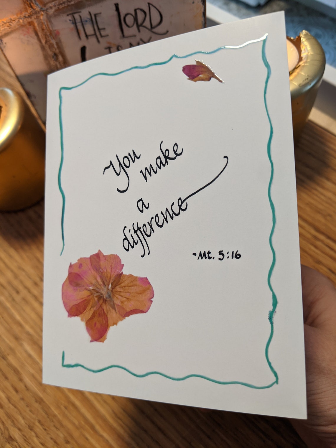 Christian Thank You Note, Bible Verse Card, Scripture Verse Card, Jesus