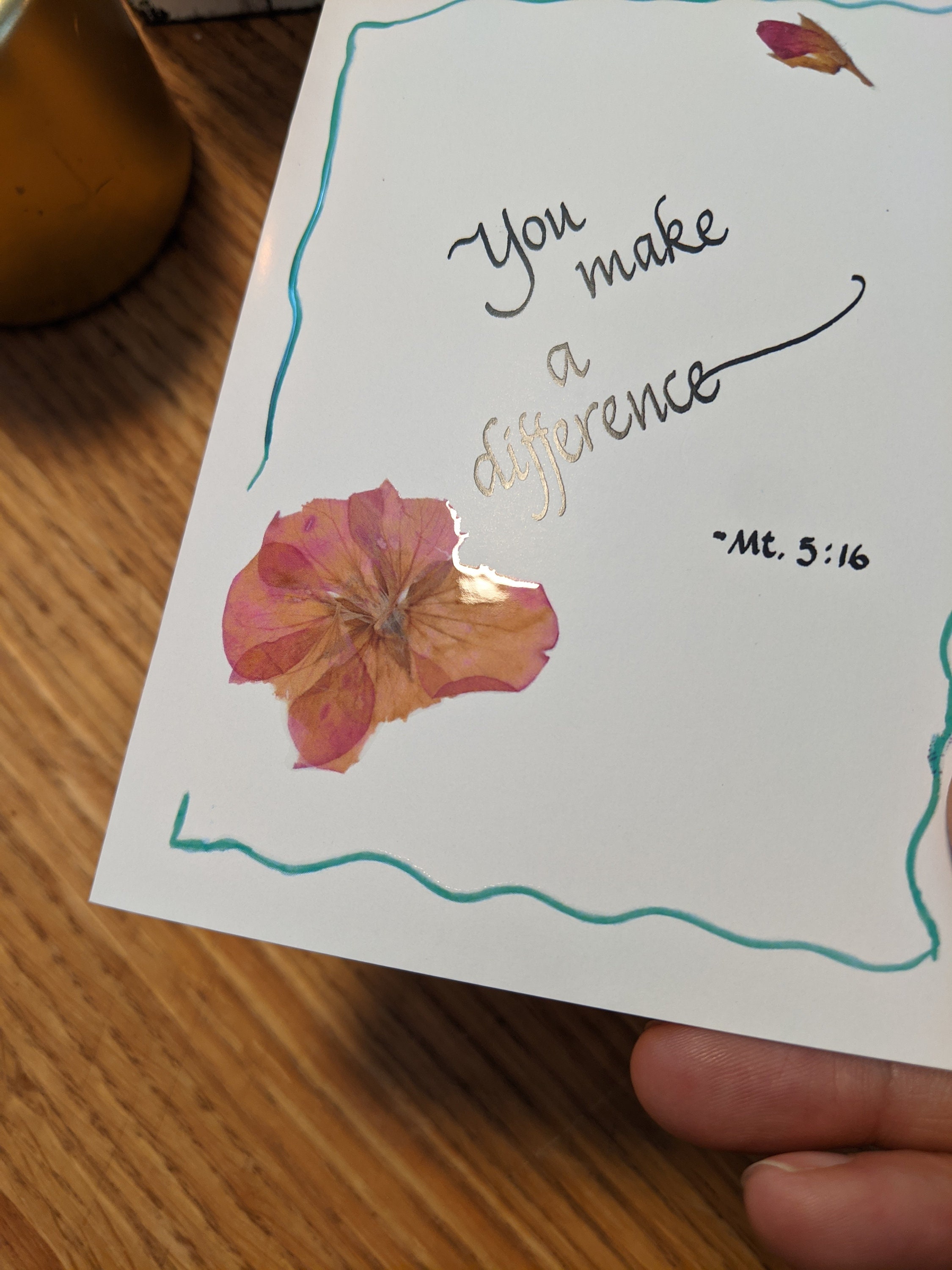 Christian Greeting Card thank You Note Handmade Personalized Etsy