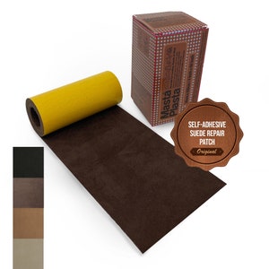 MastaPlasta Instant Self-Adhesive SUEDE Upholstery Repair Tape. Black Suede 60x4ins/150x10cm. Fix sofas, car interiors, jackets, bags, shoes