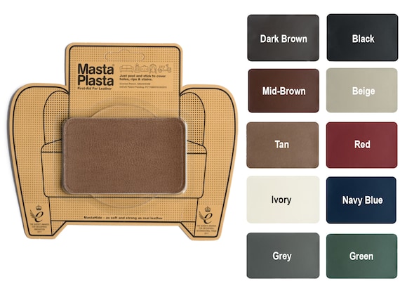 Mastaplasta Self Adhesive Premium Leather Repair Patches Mastaplasta Self Adhesive Premium, Dark Brown Leather Patch For Sofa