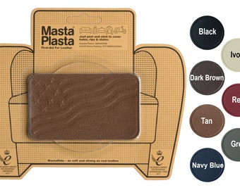 MastaPlasta Self-Adhesive PREMIUM Leather Repair Patches FLAG Design 10cmx6cm (4x.2.4inch). Choose Colour. First-Aid for Seating, bags, etc