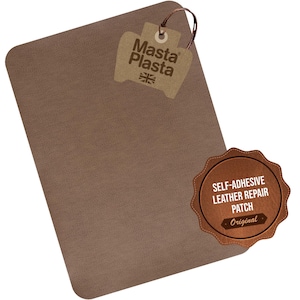 MastaPlasta Self-Adhesive XL LEATHER REPAIR Patch. 28cmx20cm. 11x8inches. Choose colour. First-Aid for sofas, car seats, bags, jackets