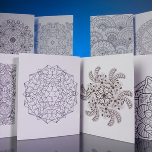 Stationery Set: 5&quot;x6.5&quot; Bright White Coloring Note Cards with White Envelopes. VOL.2
