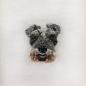 Pet Portrait - Custom Hand-Embroidered Organic Cotton Animal T-Shirt