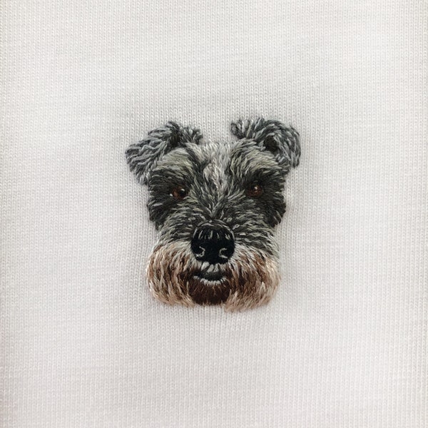 Pet Portrait - Custom Hand-Embroidered Organic Cotton Animal T-Shirt