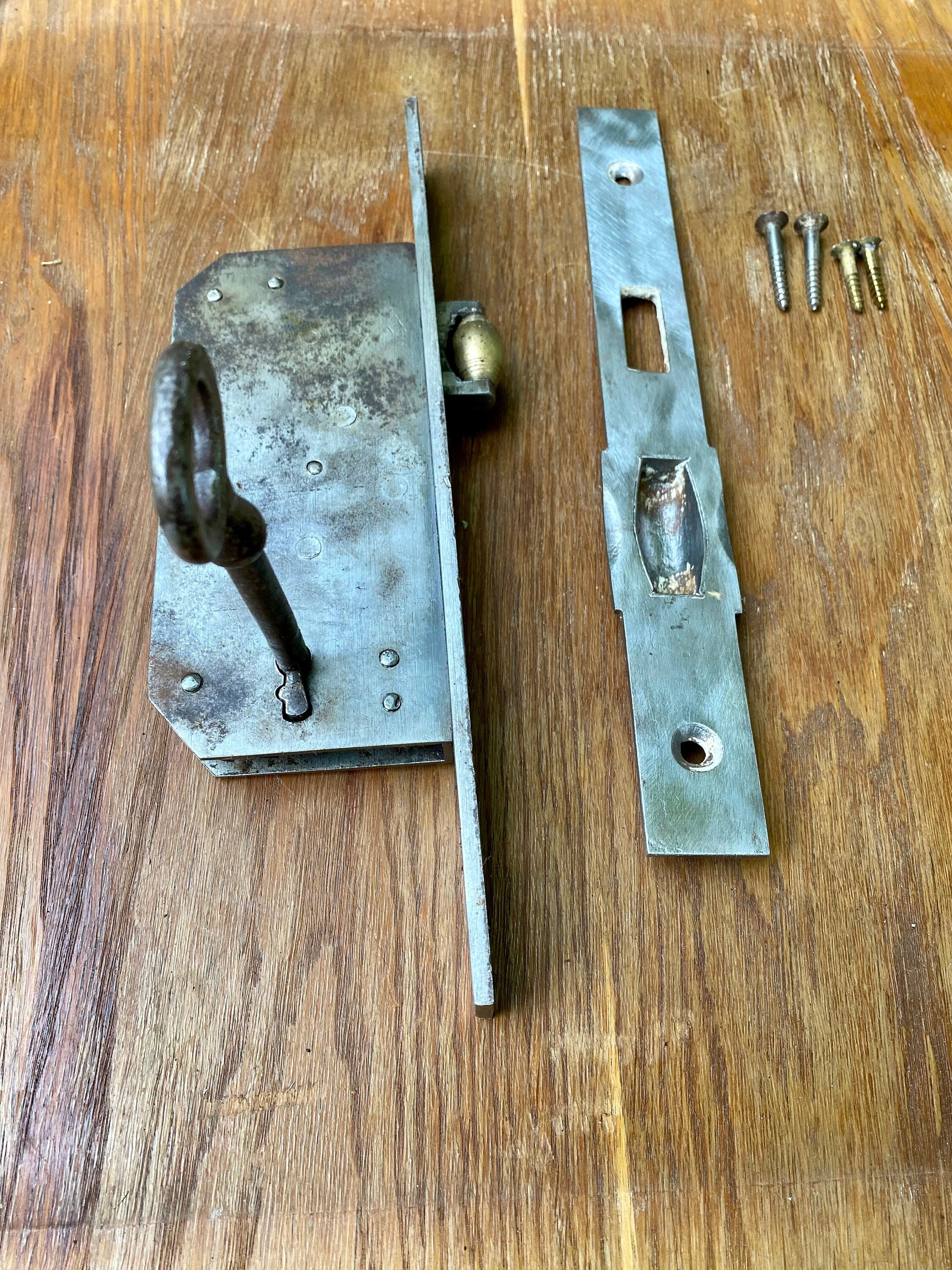 Antique Iron Door Lock With Key and Hardware Old Fashion Lock Etsy UK