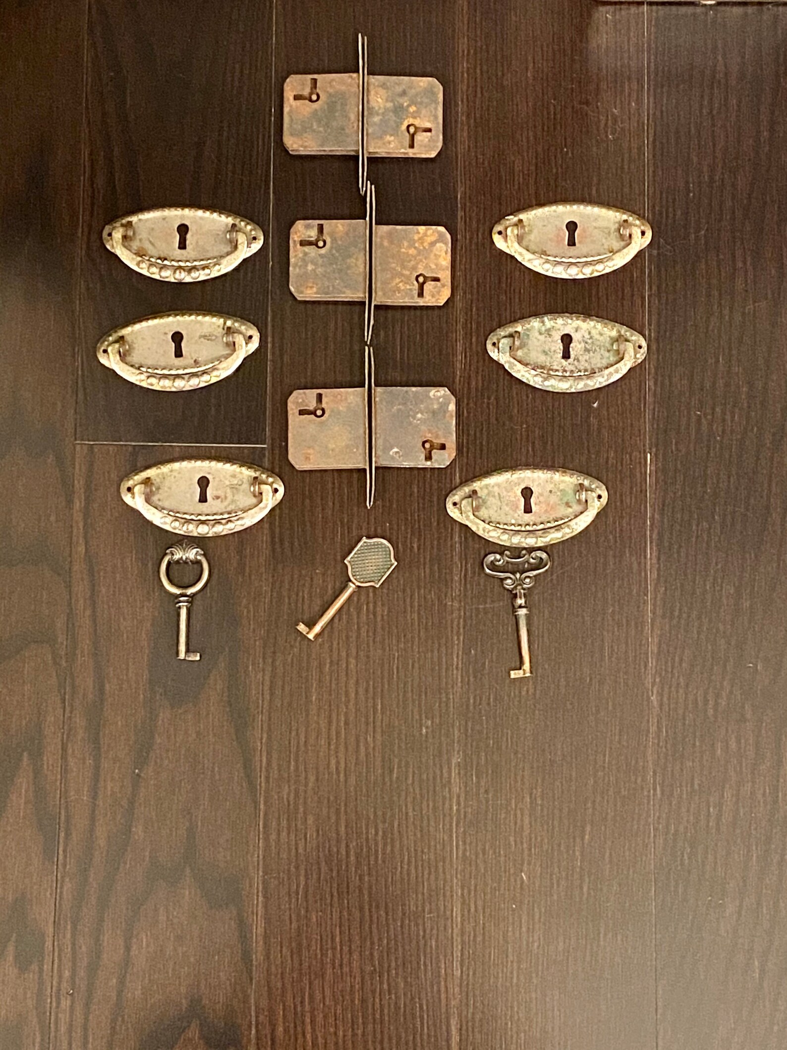 Vintage Buffet Handles Antique Furniture Fittings Chest Locks Etsy