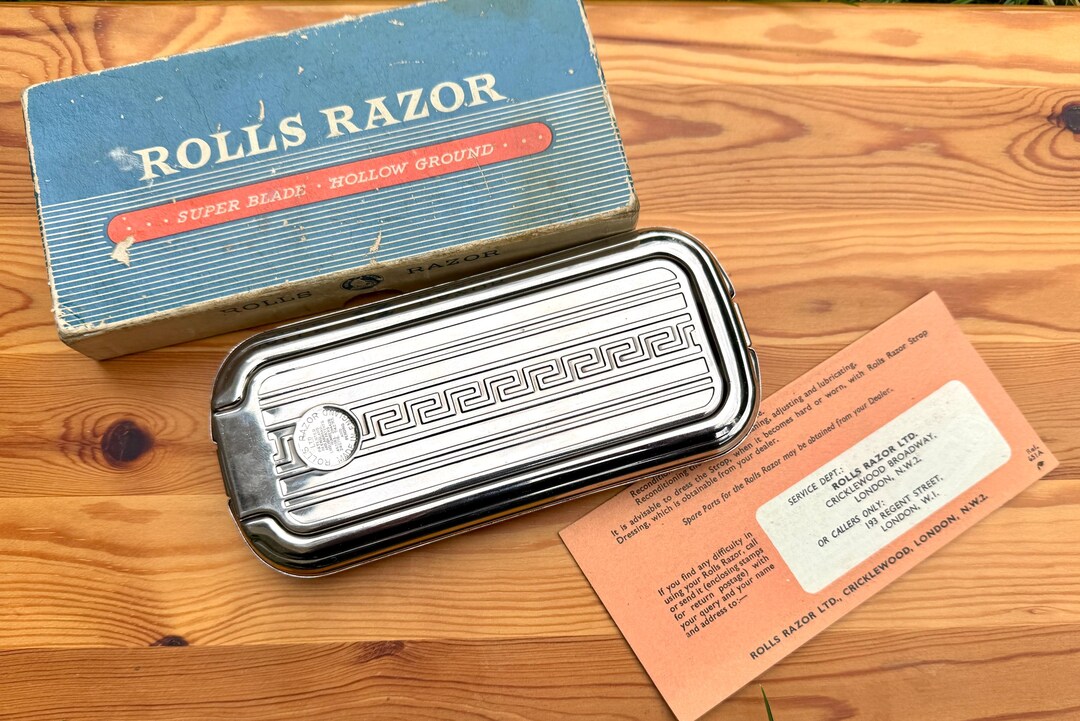 Antique Rolls Razor in Case Made in England Safety Blade Sharpener W ...