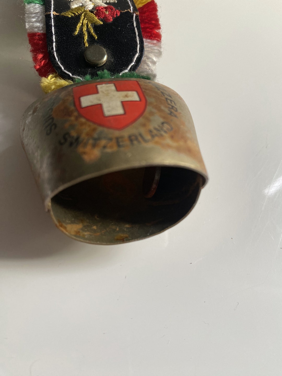 Vintage Swiss Mini Cow Bell Rustic Bell Goat Bell With Leather Etsy UK