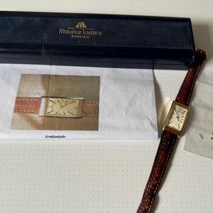 Vintage Maurice Lacroix Gold Plated G10 Wristwatch with Case Swiss made 1999