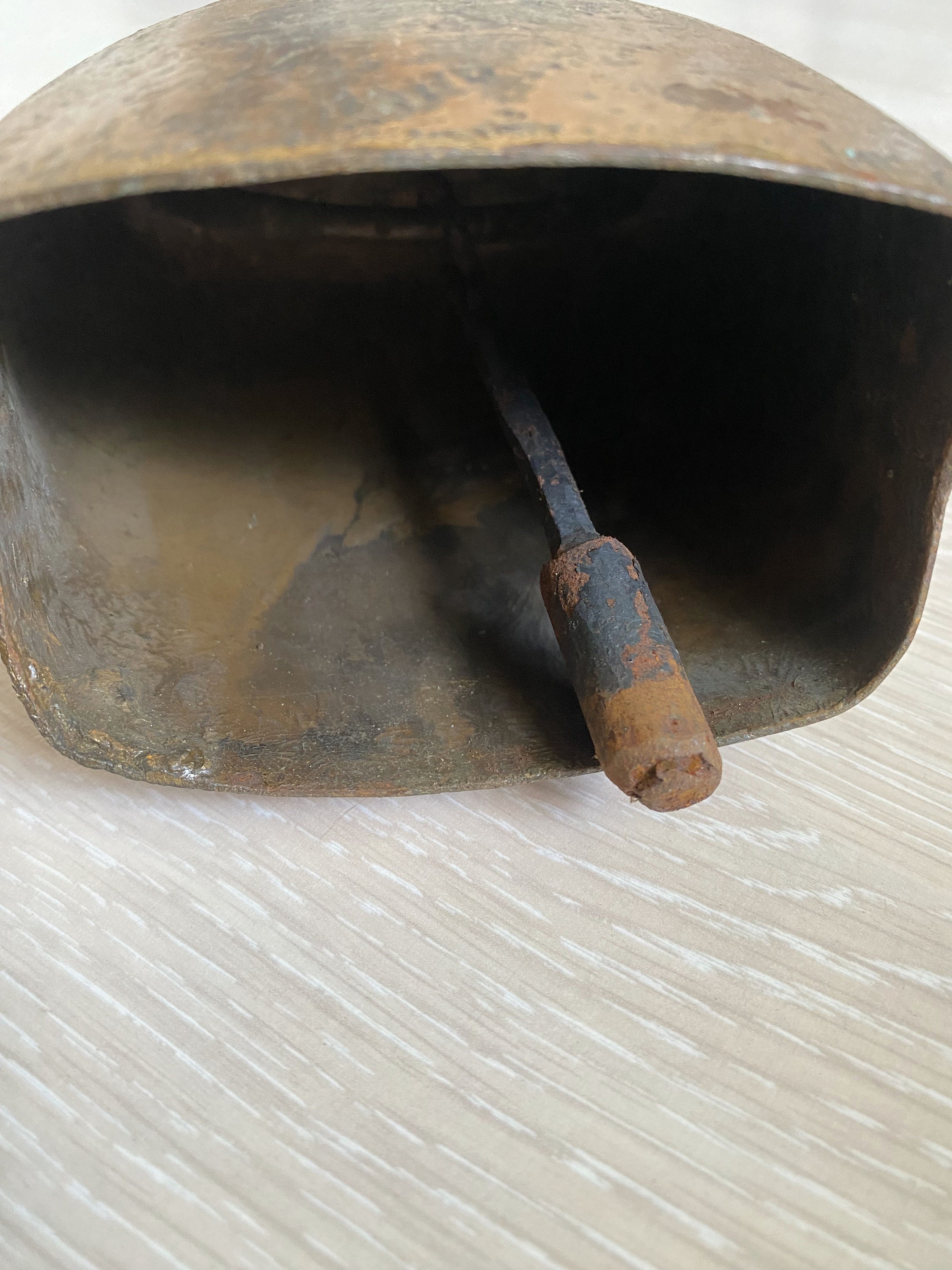 Vintage Swiss Cow Bell Rustic Bell Goat Bell With Leather Etsy