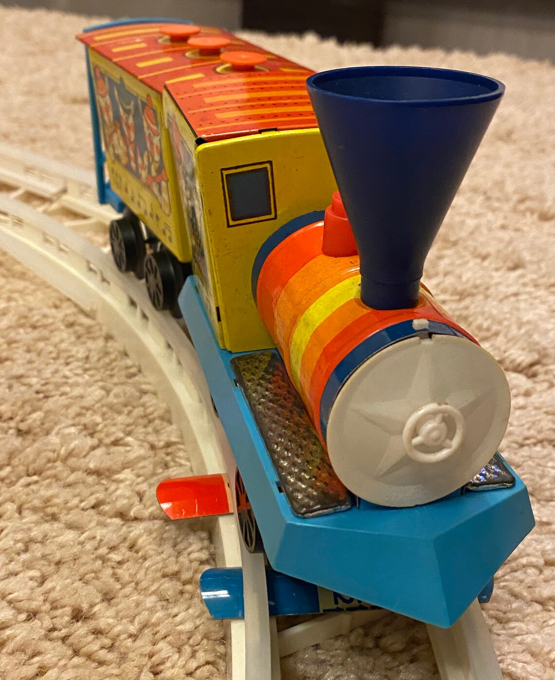 Vintage Tin Train Express Funny Train Electromechanical Tin Etsy