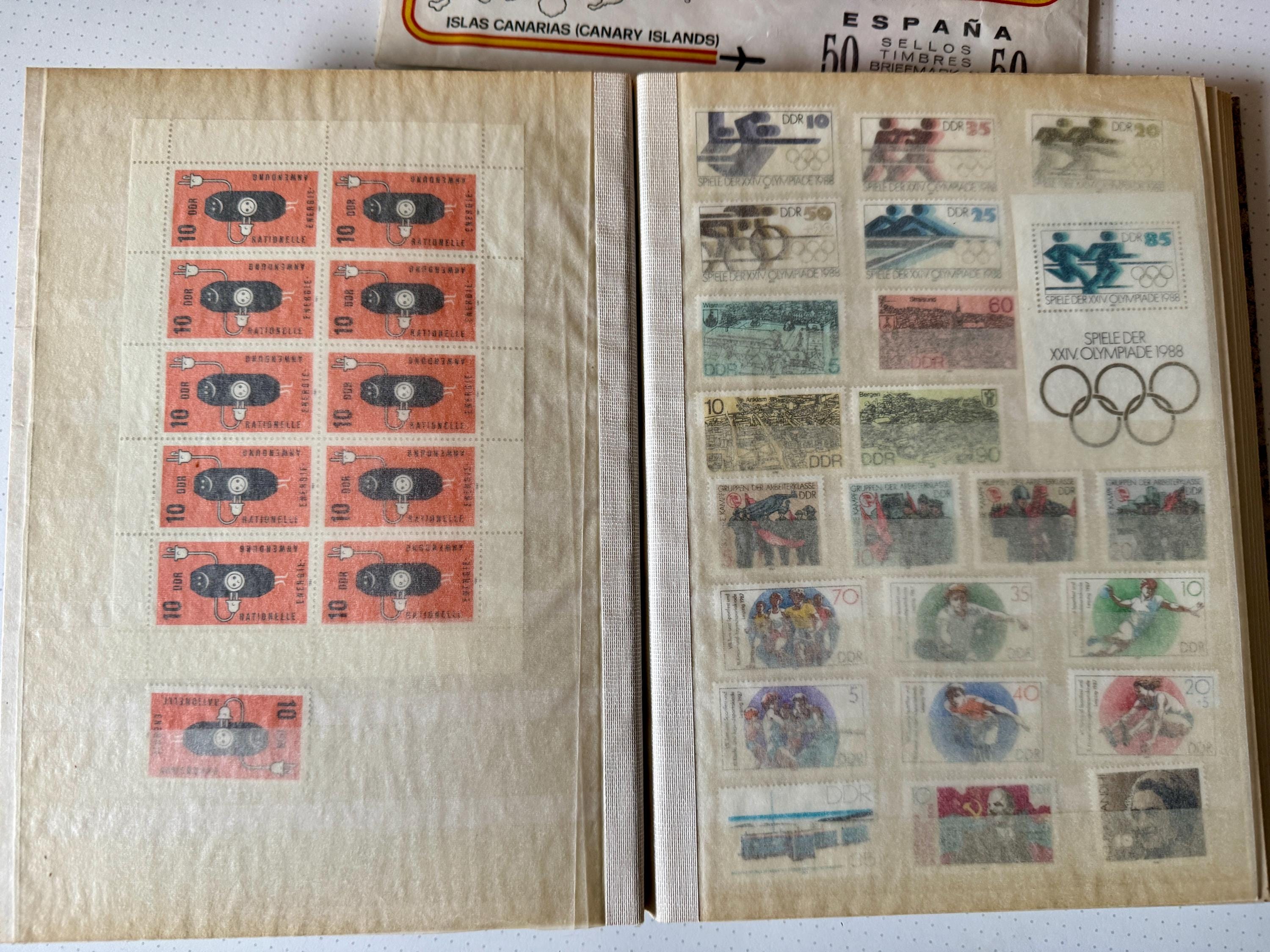 1970～1990年代の東ドイツ、未使用切手ヴィンテージアルバム - Etsy 日本