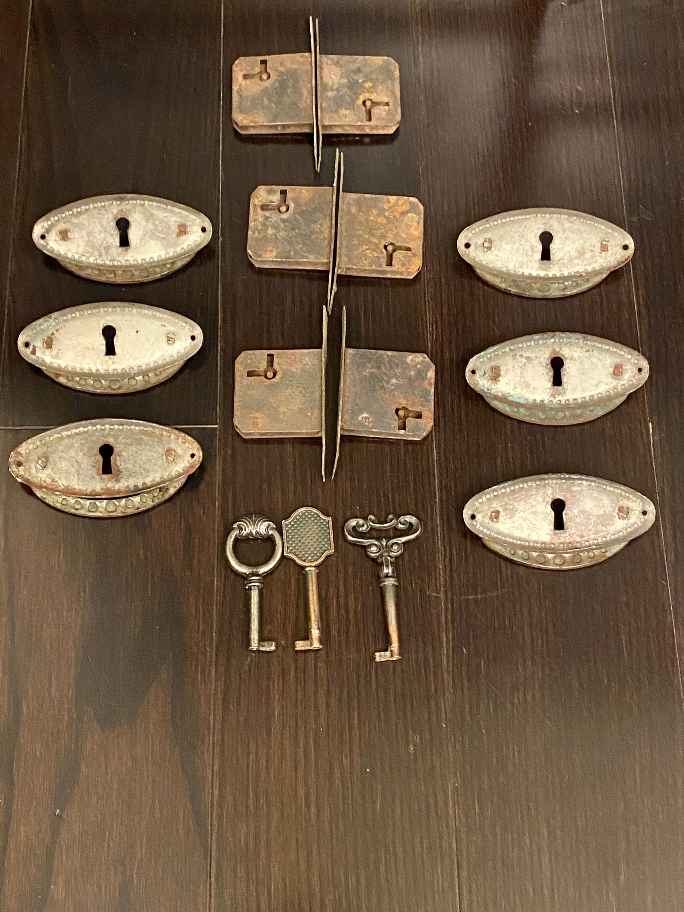 Vintage Buffet Handles Antique Furniture Fittings Chest Locks Etsy