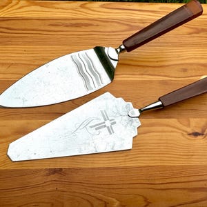 Vintage Cake Server Art Deco German Bakelite Cake Server Pie Slicer Dessert Server set 2pcs lot 3